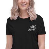 Wild Heart Embroidered Crop Top // Black, Women's Embroidered Crop Top, Standard Lifewear, Standard Lifewear Standard Lifewear outdoor adventure apparel