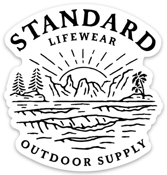 Outdoor Supply Sticker, Sticker, Standard Lifewear, Standard Lifewear Standard Lifewear outdoor adventure apparel