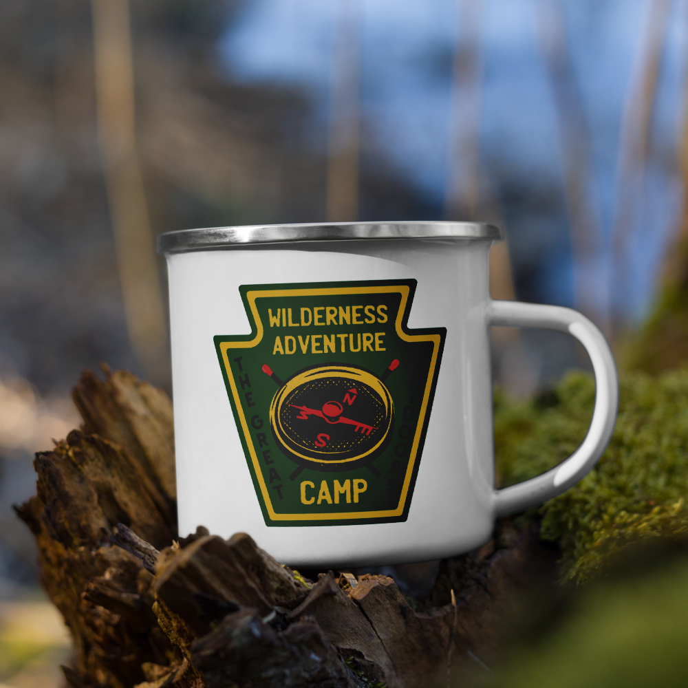 Wilderness Adventure Enamel Camp Mug