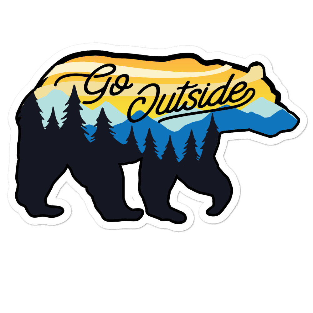 Go Outside Bear Sticker
