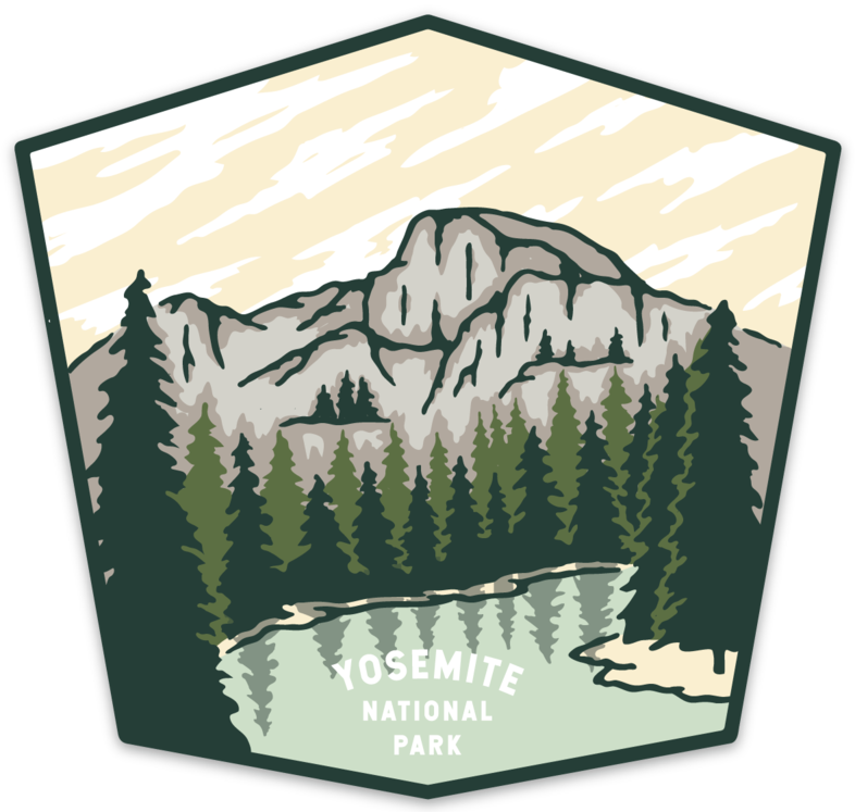 Yosemite National Park Sticker, Sticker, Standard Lifewear, Standard Lifewear Standard Lifewear outdoor adventure apparel
